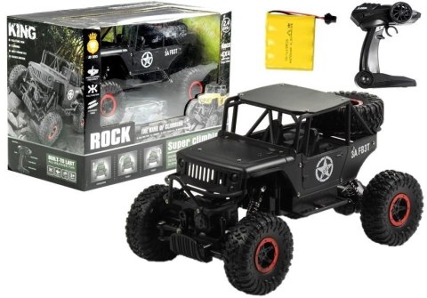 Auto Zdalnie Sterowane Jeep R/C 1:18 Czarne LEAN Toys