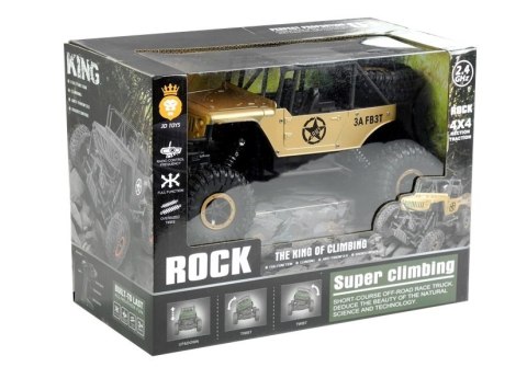 Auto Zdalnie Sterowane Jeep R/C 1:18 Złoty LEAN Toys