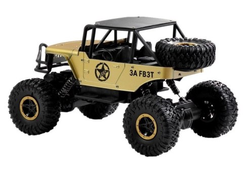 Auto Zdalnie Sterowane Jeep R/C 1:18 Złoty LEAN Toys