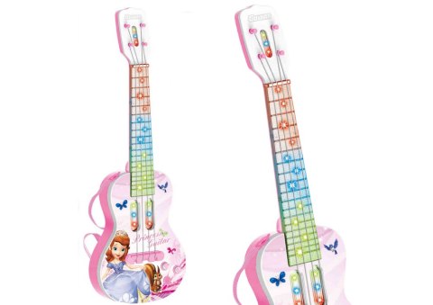 Gitara Elektryczna Z Księżniczką Dla Dzieci Światła Melodie Różowa LEAN Toys