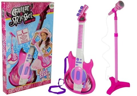 Gitara Z Mikrofonem Gwiazda Rocka Dźwięk LEAN Toys