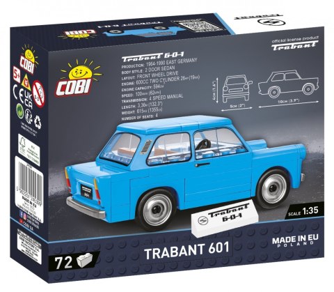 Klocki 72 elementów Trabant 601 Cobi Klocki