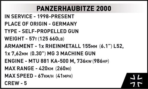 Klocki Panzerhaubitze 2000 1006 klocków Cobi Klocki