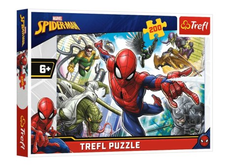 Puzzle 200 el. Urodzony Bohater Disney Marvel Spiderman Trefl 13235 Trefl Puzzle