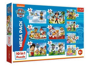 Puzzle Psi Patrol 10w1 Niezawodna druzyna Psiego Patrolu Trefl 96001 Trefl Puzzle