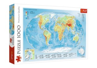 Puzzle edukacyjne 1000 el. Mapa Fizyczna Świata Trefl 10463 Trefl Puzzle