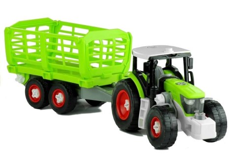 Rozkręcany Traktor z Otwierana Przyczepą 43 cm LEAN Toys