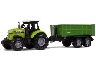 Traktor Odpinana Przyczepka Farma Dźwięk Zielony LEAN Toys