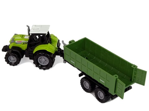 Traktor Odpinana Przyczepka Farma Dźwięk Zielony LEAN Toys