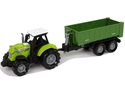 Traktor Odpinana Przyczepka Farma Dźwięk Zielony LEAN Toys