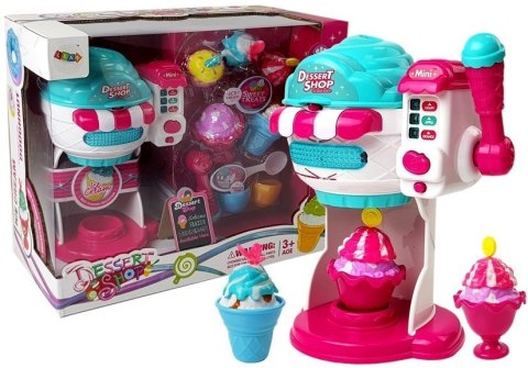 Zestaw Lodziarnia Maszyna do Robienia Lodów Na Baterie Dźwięk LEAN Toys