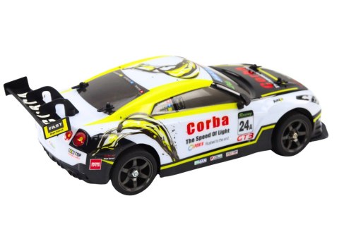 Auto Sportowe RC 1:16 Drift Wymienne Koła Biało-Żółte LEAN Toys