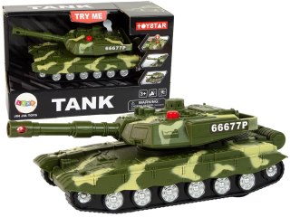 Czołg Militarny Napęd Frykcyjny Dźwięk Światła LEAN Toys