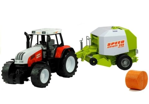 Duży Traktor z Maszyną 3 Modele Ruchome Elementy 65 cm LEAN Toys