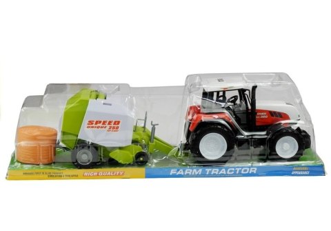 Duży Traktor z Maszyną 3 Modele Ruchome Elementy 65 cm LEAN Toys