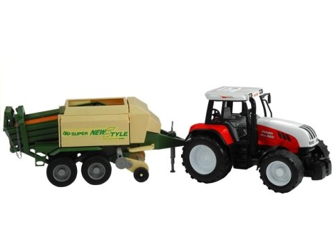 Duży Traktor z Przyczepą Maszyna Rolnicza 65 cm LEAN Toys