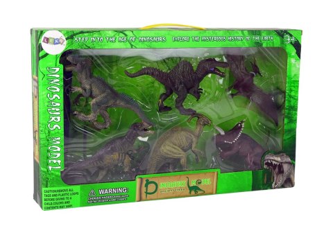 Duży Zestaw Dinozaurów 6 sztuk Figurka Dinozaur Prehistoryczne Okazy LEAN Toys