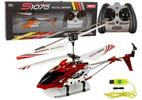 Helikopter Zdalnie Sterowany RC Żyroskop Syma S107G Czerwony LEAN Toys