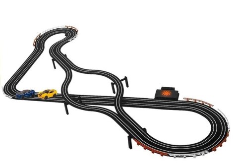 Tor Wyścigowy 2 Autka Kontrolery Slot Cars 1:64 LEAN Toys