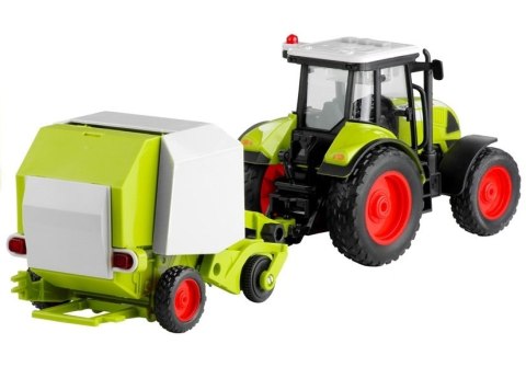 Traktor z Prasą Rolującą Do Belowania Gra 37,5 cm LEAN Toys