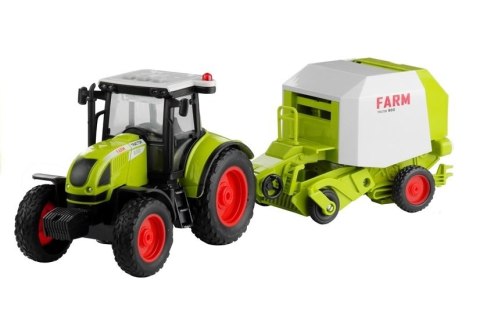 Traktor z Prasą Rolującą Do Belowania Gra 37,5 cm LEAN Toys