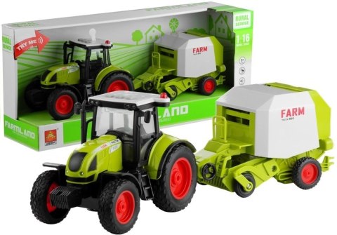 Traktor z Prasą Rolującą Do Belowania Gra 37,5 cm LEAN Toys