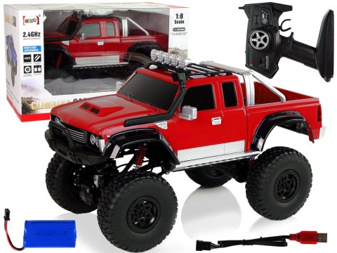 Auto Off- Road R/C 2.4G Climbing Car 1:8 Czerwony 4x4 LEAN Toys