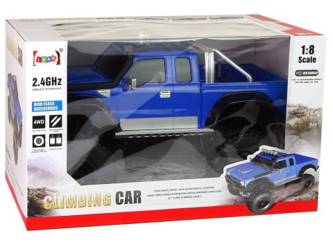 Auto Off- Road R/C 2.4G Climbing Car 1:8 Niebieskie 4x4 LEAN Toys