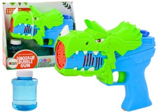 Pistolet na Bańki Mydlane Dinozaur Niebiesko- Zielony LEAN Toys