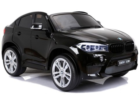 Auto Na Akumulator BMW X6M Czarne Dwuosobowy Fotel LEAN CARS