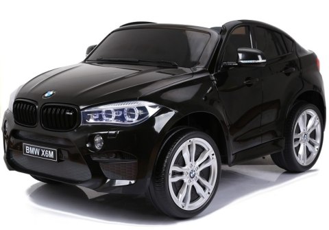 Auto Na Akumulator BMW X6M Czarne Dwuosobowy Fotel LEAN CARS