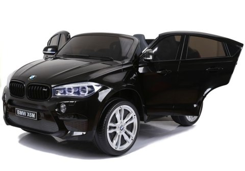 Auto Na Akumulator BMW X6M Czarne Dwuosobowy Fotel LEAN CARS