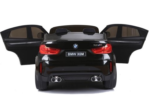 Auto Na Akumulator BMW X6M Czarne Dwuosobowy Fotel LEAN CARS