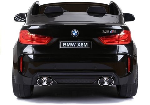 Auto Na Akumulator BMW X6M Czarne Dwuosobowy Fotel LEAN CARS