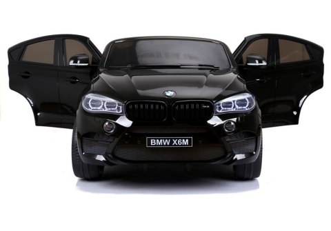 Auto Na Akumulator BMW X6M Czarne Dwuosobowy Fotel LEAN CARS