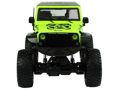 Auto Terenowe Rock Crawler 2.4 GHz Zielone Amortyzatory 4x4 LEAN Toys