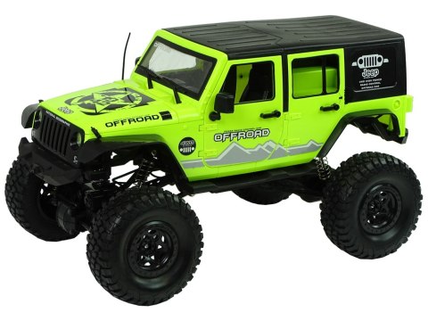 Auto Terenowe Rock Crawler 2.4 GHz Zielone Amortyzatory 4x4 LEAN Toys