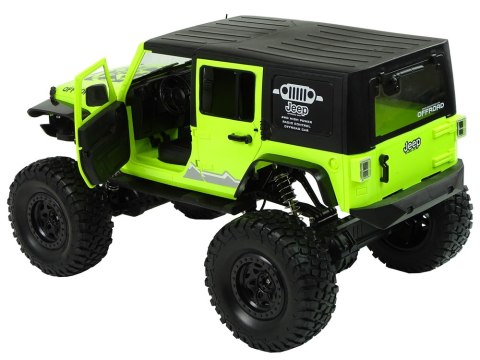 Auto Terenowe Rock Crawler 2.4 GHz Zielone Amortyzatory 4x4 LEAN Toys