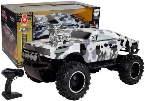 Auto Terenowe Zdalnie Sterowane 2.4G 4x4 Biało-Czarne Moro LEAN Toys