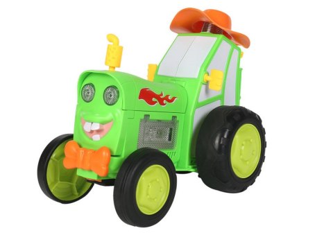 Zdalnie Sterowany Skaczący Traktor R/C Zielony LEAN Toys