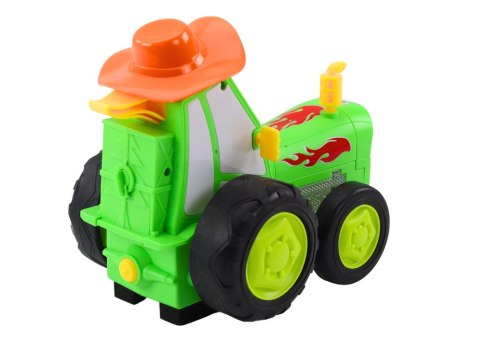 Zdalnie Sterowany Skaczący Traktor R/C Zielony LEAN Toys