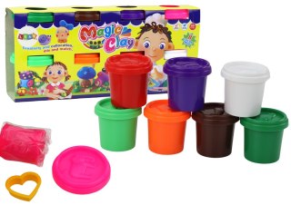 Zestaw Ciastoliny W Kubeczku 8 Sztuk Foremki Kolorowa LEAN Toys