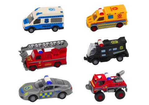 Baza Straż Pożarna Policja Centrum Dowodzenia Pojazdy 6 Szt LEAN Toys