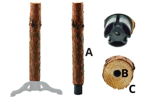 Stojak Pieniek Drewniany Na Trzy Nóżki Do Choinki Na Pniu LEAN