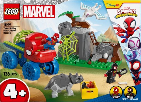 Klocki SPIDEY 11199 Misja ratunkowa zespołu Spidey'ego w dinoterenówce LEGO