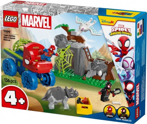 Klocki SPIDEY 11199 Misja ratunkowa zespołu Spidey'ego w dinoterenówce LEGO