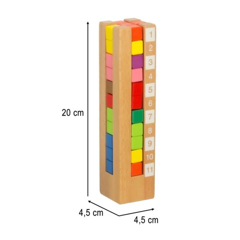 Klocki drewniane edukacyjne układanka Montessori kolorowe Kik sp. z o.o. sp. k.