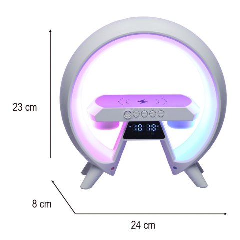 Lampka RGB z ładowarką indukcyjną z radiem biała Kik sp. z o.o. sp. k.