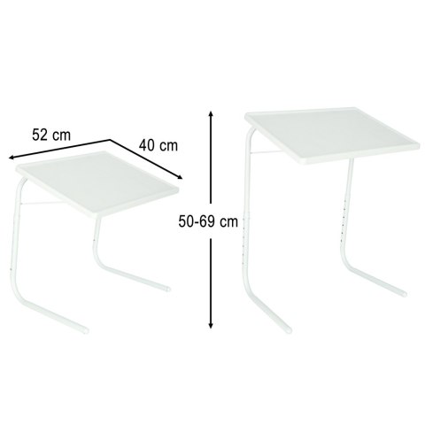 Stolik boczny pod laptopa składany 52x40 cm biały Kik sp. z o.o. sp. k.