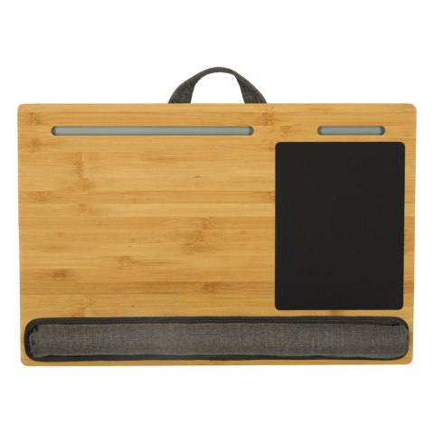 Stolik pod laptopa przenośny taca do łóżka na kolana podstawka drewniany z poduszką Kik Sp. z o. o. Sp. k.